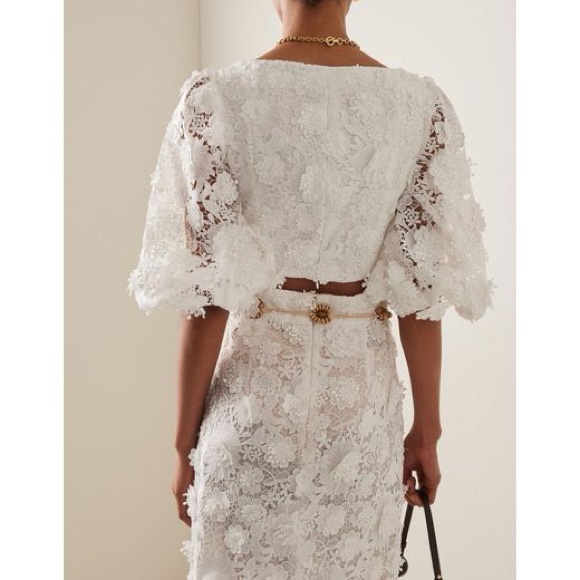 Zimmermann Raie Floral Lace Maxi Skirt Size 1 - Picture 12 of 15